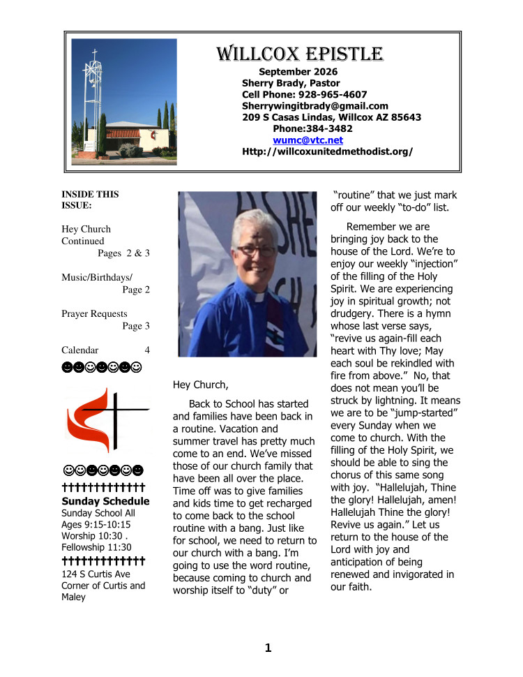 newsletter page 1
